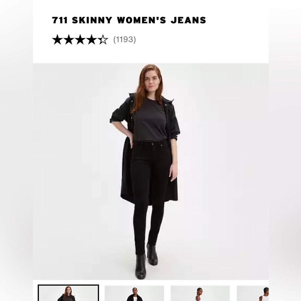 Levi’s 711 skinny jeans with light distressing